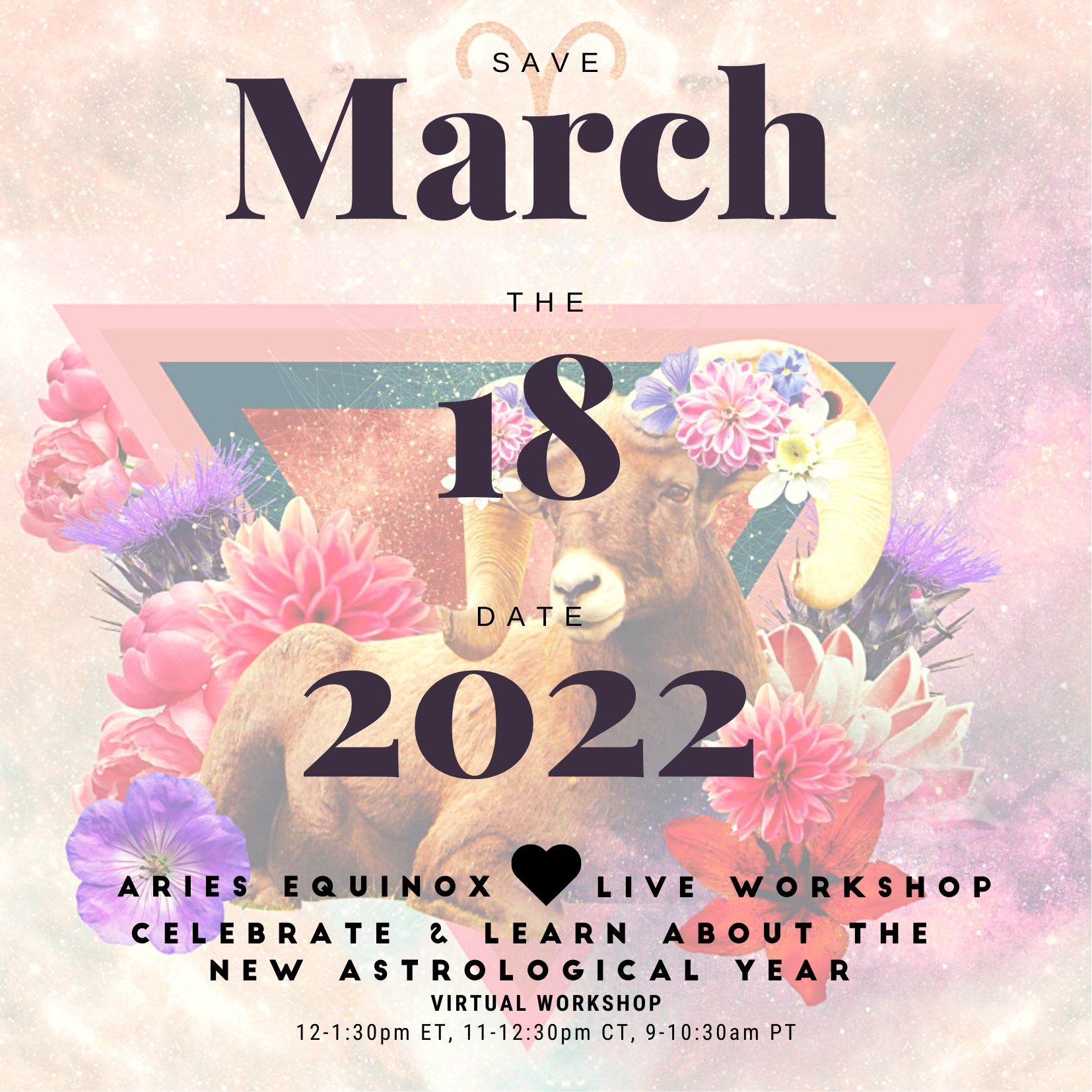 Aries Equinox Live Virtual Event: Join Me and Learn About the New Astrological Year